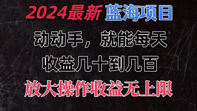 有手就行的2024全新蓝海项目，每天1小时收益几十到几百，可放大操作收益无上限-风口项目网_项目资源_网络赚钱副业分享_创业项目_兼职副业_中创网_抖音教程