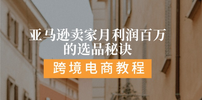 亚马逊卖家月利润百万的选品秘诀: 抓重点/高利润/大方向/大类目/选品-风口项目网_项目资源_网络赚钱副业分享_创业项目_兼职副业_中创网_抖音教程