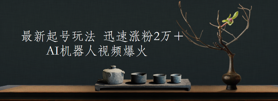 最新起号玩法，AI机器人视频爆火，迅速涨粉2万＋-风口项目网_项目资源_网络赚钱副业分享_创业项目_兼职副业_中创网_抖音教程