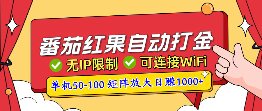 番茄红果广告自动打金暴力玩法，单机50-100，可矩阵放大操作日赚1000+，小白轻松上手！-风口项目网_项目资源_网络赚钱副业分享_创业项目_兼职副业_中创网_抖音教程