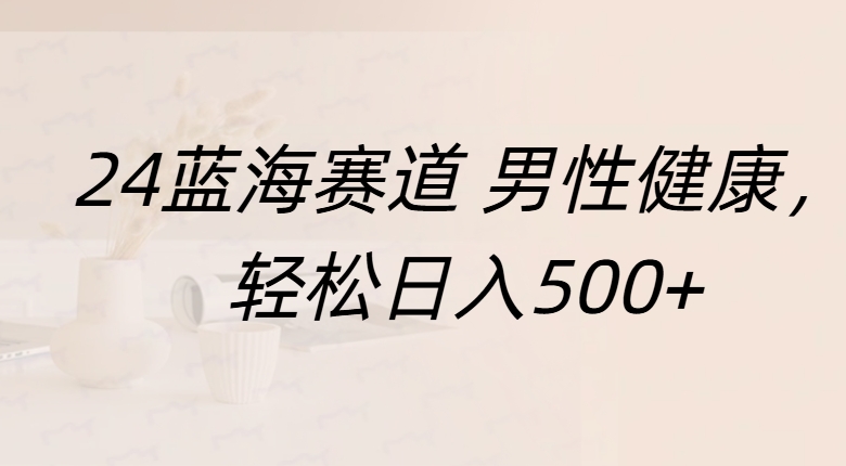 蓝海赛道 男性健康，轻松日入500+-风口项目网_项目资源_网络赚钱副业分享_创业项目_兼职副业_中创网_抖音教程