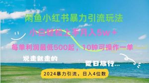2024暑假赚钱项目小红书咸鱼暴力引流，简单无脑操作，每单利润500+-风口项目网_项目资源_网络赚钱副业分享_创业项目_兼职副业_中创网_抖音教程