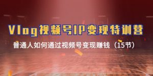 Vlog 视频号IP变现特训营，普通人如何通过视频号变现赚钱（15节）-风口项目网_项目资源_网络赚钱副业分享_创业项目_兼职副业_中创网_抖音教程