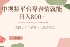 随便发发表情包就能日入800+-风口项目网_项目资源_网络赚钱副业分享_创业项目_兼职副业_中创网_抖音教程
