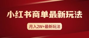 小红书商单暴力起号最新玩法，月入2w+实操课程-风口项目网_项目资源_网络赚钱副业分享_创业项目_兼职副业_中创网_抖音教程