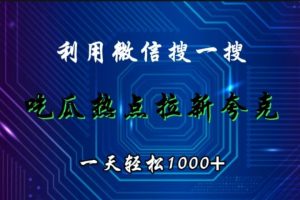 利用微信搜一搜，吃瓜热点拉新夸克，一天轻松1000+-风口项目网_项目资源_网络赚钱副业分享_创业项目_兼职副业_中创网_抖音教程