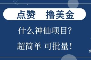 点赞就能撸美金？什么神仙项目？单号一会狂撸300+，不动脑，只动手，可批量，超简单-风口项目网_项目资源_网络赚钱副业分享_创业项目_兼职副业_中创网_抖音教程