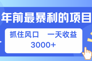 年前最赚钱的项目之一，可以过个肥年-风口项目网_项目资源_网络赚钱副业分享_创业项目_兼职副业_中创网_抖音教程