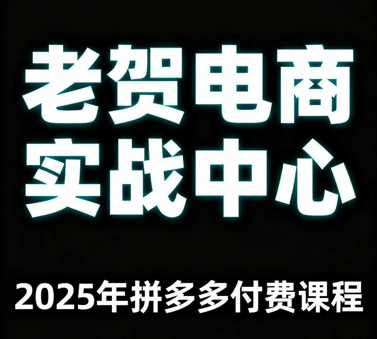 老贺电商2025年拼多多付费课程，用通俗易懂的方法告诉你多多怎么玩-风口项目网_项目资源_网络赚钱副业分享_创业项目_兼职副业_中创网_抖音教程