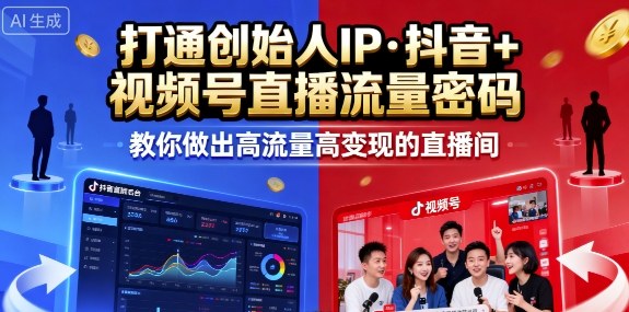 25年直播9-10两期线下课，打通创始人IP，抖音+视频号直播流量密码，教你做出高流量高变现的直播间-风口项目网_项目资源_网络赚钱副业分享_创业项目_兼职副业_中创网_抖音教程