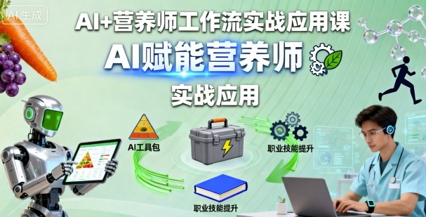 AI+营养师工作流实战应用课，AI赋能营养师-风口项目网_项目资源_网络赚钱副业分享_创业项目_兼职副业_中创网_抖音教程