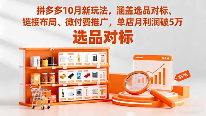 拼多多10月新玩法，涵盖选品对标、链接布局、微付费推广，单店月利润破5万-风口项目网_项目资源_网络赚钱副业分享_创业项目_兼职副业_中创网_抖音教程
