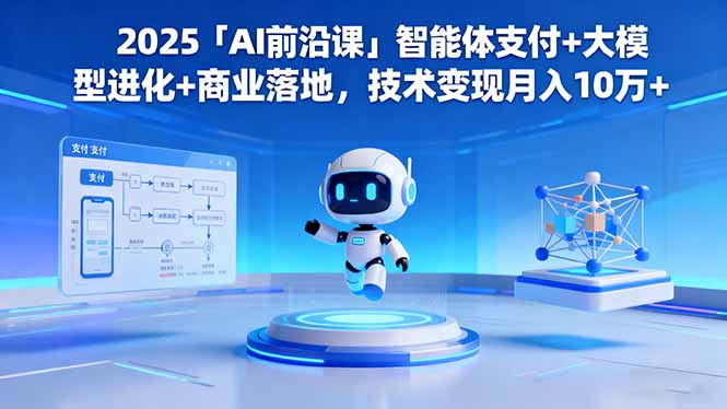 2025「AI前沿课」智能体支付+大模型进化+商业落地，技术变现月入10万+-风口项目网_项目资源_网络赚钱副业分享_创业项目_兼职副业_中创网_抖音教程