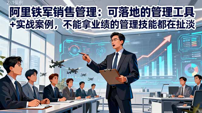 阿里铁军销售管理：可落地的管理工具+实战案例，不能拿业绩的管理都在扯淡-风口项目网_项目资源_网络赚钱副业分享_创业项目_兼职副业_中创网_抖音教程