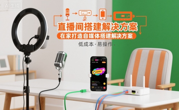 直播间搭建解决方案，在家打造自媒体搭建解决方案-风口项目网_项目资源_网络赚钱副业分享_创业项目_兼职副业_中创网_抖音教程