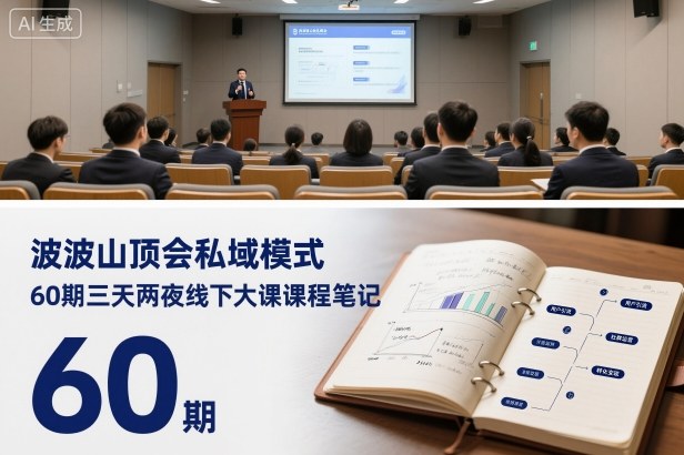 波波山顶会私域模式60期三天两夜线下大课课程笔记(文档)-风口项目网_项目资源_网络赚钱副业分享_创业项目_兼职副业_中创网_抖音教程