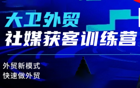 大卫老师·外贸社媒获客独家训练营(更新)-风口项目网_项目资源_网络赚钱副业分享_创业项目_兼职副业_中创网_抖音教程