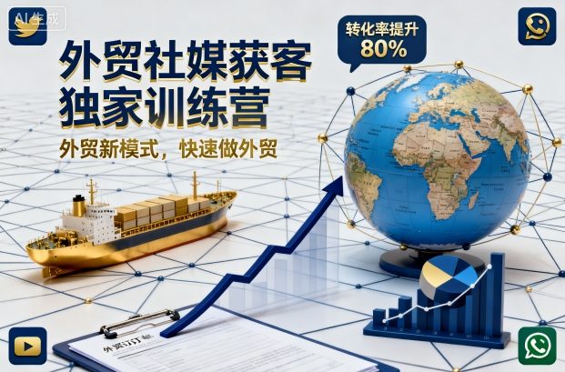 外贸社媒获客独家训练营，外贸新模式，快速做外贸(更新)-风口项目网_项目资源_网络赚钱副业分享_创业项目_兼职副业_中创网_抖音教程
