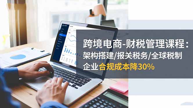 跨境电商-财税管理课程：架构搭建/报关税务/全球税制，企业合规成本降30%-风口项目网_项目资源_网络赚钱副业分享_创业项目_兼职副业_中创网_抖音教程