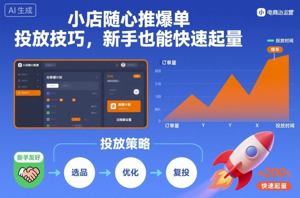 小店随心推爆单投放技巧，新手也能快速起量-风口项目网_项目资源_网络赚钱副业分享_创业项目_兼职副业_中创网_抖音教程