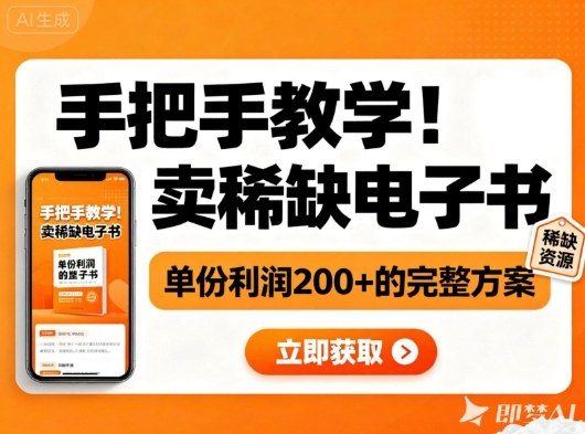 手把手教学！在小红书卖稀缺电子书，单份利润2张+的完整方案-风口项目网_项目资源_网络赚钱副业分享_创业项目_兼职副业_中创网_抖音教程