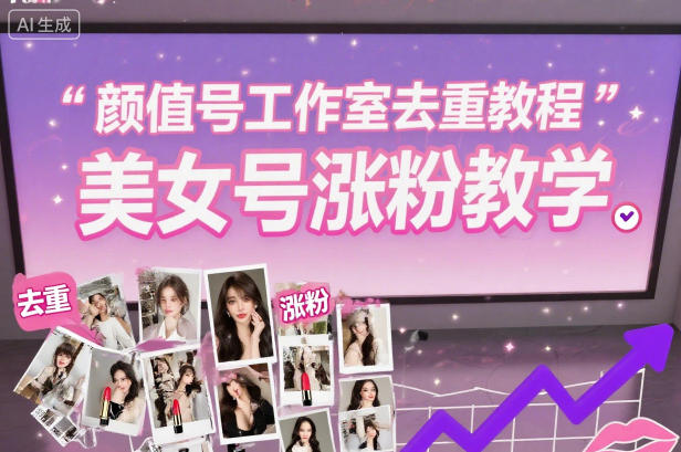 颜值号工作室去重教程，美女号涨粉教学-风口项目网_项目资源_网络赚钱副业分享_创业项目_兼职副业_中创网_抖音教程