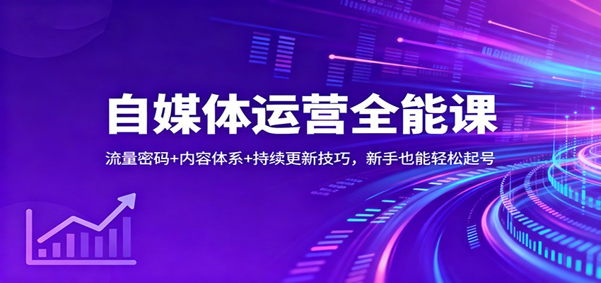 自媒体运营全能课：流量密码+内容体系+持续更新技巧，新手也能轻松起号-风口项目网_项目资源_网络赚钱副业分享_创业项目_兼职副业_中创网_抖音教程