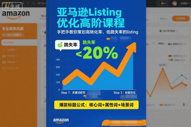 亚马逊Listing优化高阶课程，手把手教你策划高转化率、低跳失率的listing-风口项目网_项目资源_网络赚钱副业分享_创业项目_兼职副业_中创网_抖音教程