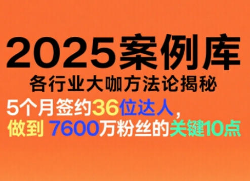 2025案例库，收录各行业大咖的方法论，各行业大咖方法论揭秘-风口项目网_项目资源_网络赚钱副业分享_创业项目_兼职副业_中创网_抖音教程