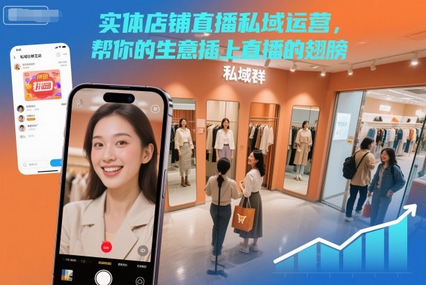 实体店铺直播私域运营，帮你的生意插上直播的翅膀-风口项目网_项目资源_网络赚钱副业分享_创业项目_兼职副业_中创网_抖音教程
