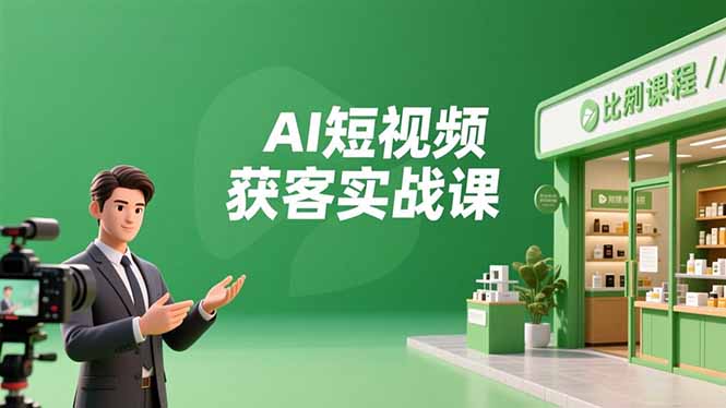 AI短视频获客实战课,数字人创作、实体行业应用、精准引流,30天获取客源月入6万+-风口项目网_项目资源_网络赚钱副业分享_创业项目_兼职副业_中创网_抖音教程