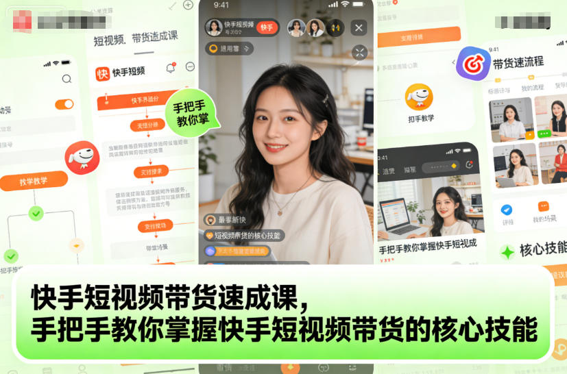 快手短视频带货速成课，手把手教你掌握快手短视频带货的核心技能-风口项目网_项目资源_网络赚钱副业分享_创业项目_兼职副业_中创网_抖音教程