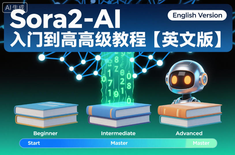 Sora2-AI入门到高级教程【英文版】-风口项目网_项目资源_网络赚钱副业分享_创业项目_兼职副业_中创网_抖音教程