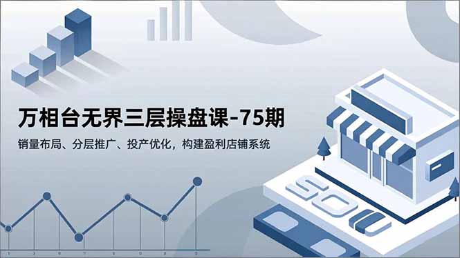 万相台无界三层操盘课-75期，销量布局、分层推广、投产优化，构建盈利店铺系统-风口项目网_项目资源_网络赚钱副业分享_创业项目_兼职副业_中创网_抖音教程