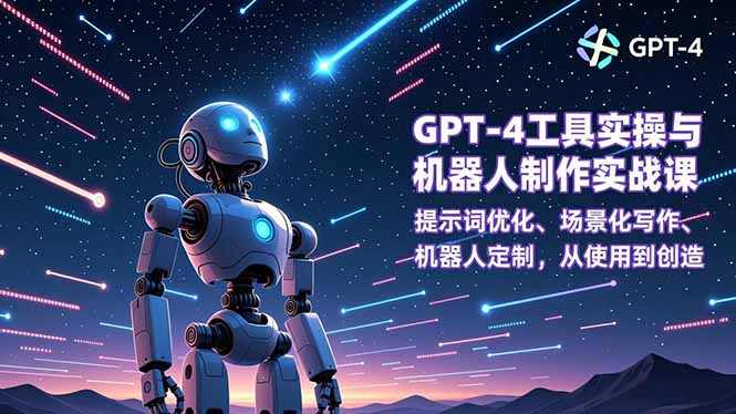 GPT-4工具实操与机器人制作实战课：提示词优化、场景化写作、机器人定制，从使用到创造-风口项目网_项目资源_网络赚钱副业分享_创业项目_兼职副业_中创网_抖音教程