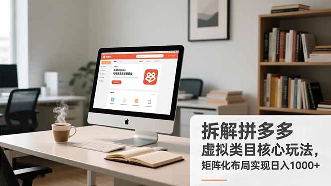 拆解拼多多虚拟类目核心玩法，矩阵化布局实现日入1000+-风口项目网_项目资源_网络赚钱副业分享_创业项目_兼职副业_中创网_抖音教程