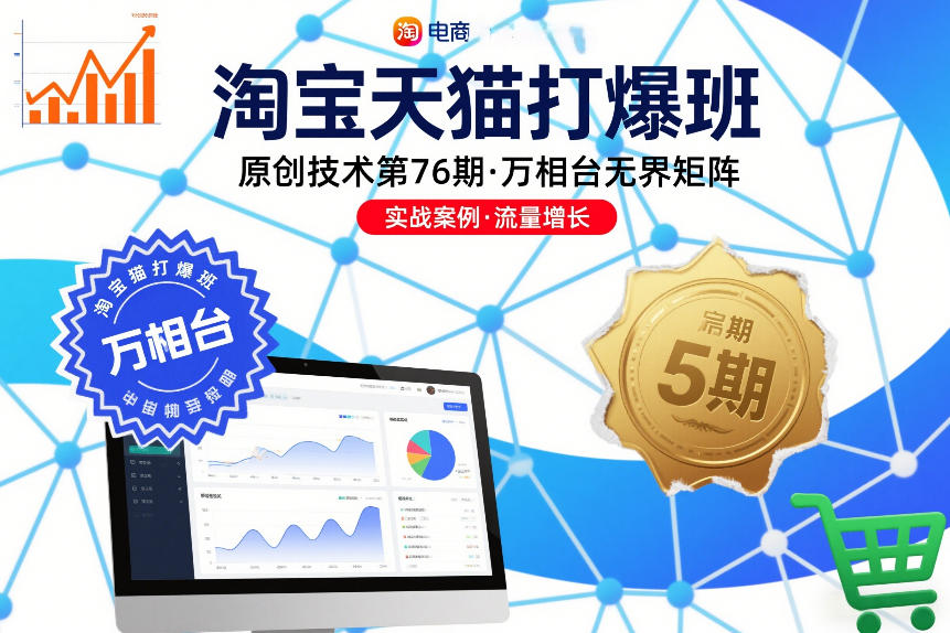淘宝天猫打爆班原创技术第76期，万相台无界矩阵-风口项目网_项目资源_网络赚钱副业分享_创业项目_兼职副业_中创网_抖音教程