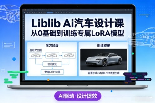 Liblib Ai汽车设计课，从0基础文生图，到教你训练专属设计和风格LoRA模型-风口项目网_项目资源_网络赚钱副业分享_创业项目_兼职副业_中创网_抖音教程