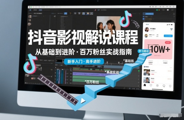 抖音百万粉丝影视解说课程，基础到进阶课，适合新手和进阶学习-风口项目网_项目资源_网络赚钱副业分享_创业项目_兼职副业_中创网_抖音教程