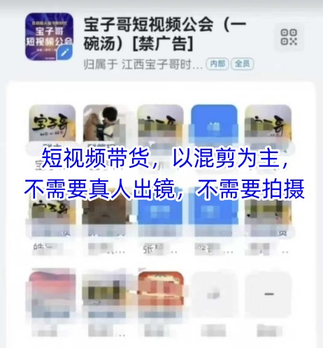 宝子哥头部团队短视频带货，以混剪为主，不需要真人出镜，不需要拍摄【更新11月】-风口项目网_项目资源_网络赚钱副业分享_创业项目_兼职副业_中创网_抖音教程