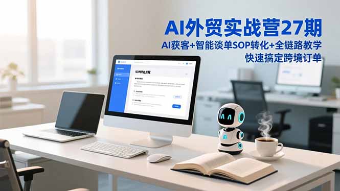 AI外贸实战营27期，AI获客+智能谈单+SOP转化+全链路教学，快速搞定跨境订单-风口项目网_项目资源_网络赚钱副业分享_创业项目_兼职副业_中创网_抖音教程