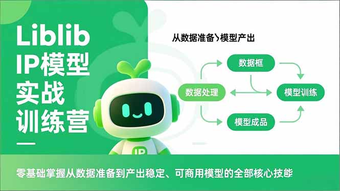 Liblib IP模型实战训练营，零基础掌握从数据准备到产出稳定、可商用模型的全部核心技能-风口项目网_项目资源_网络赚钱副业分享_创业项目_兼职副业_中创网_抖音教程