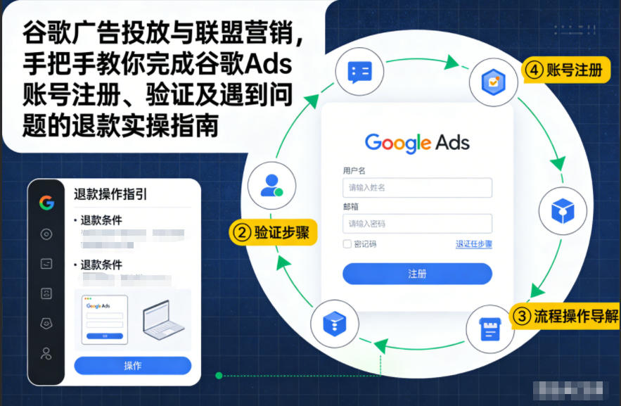 谷歌广告投放与联盟营销，手把手教你完成谷歌Ads账号注册、验证及遇到问题的退款实操指南-风口项目网_项目资源_网络赚钱副业分享_创业项目_兼职副业_中创网_抖音教程
