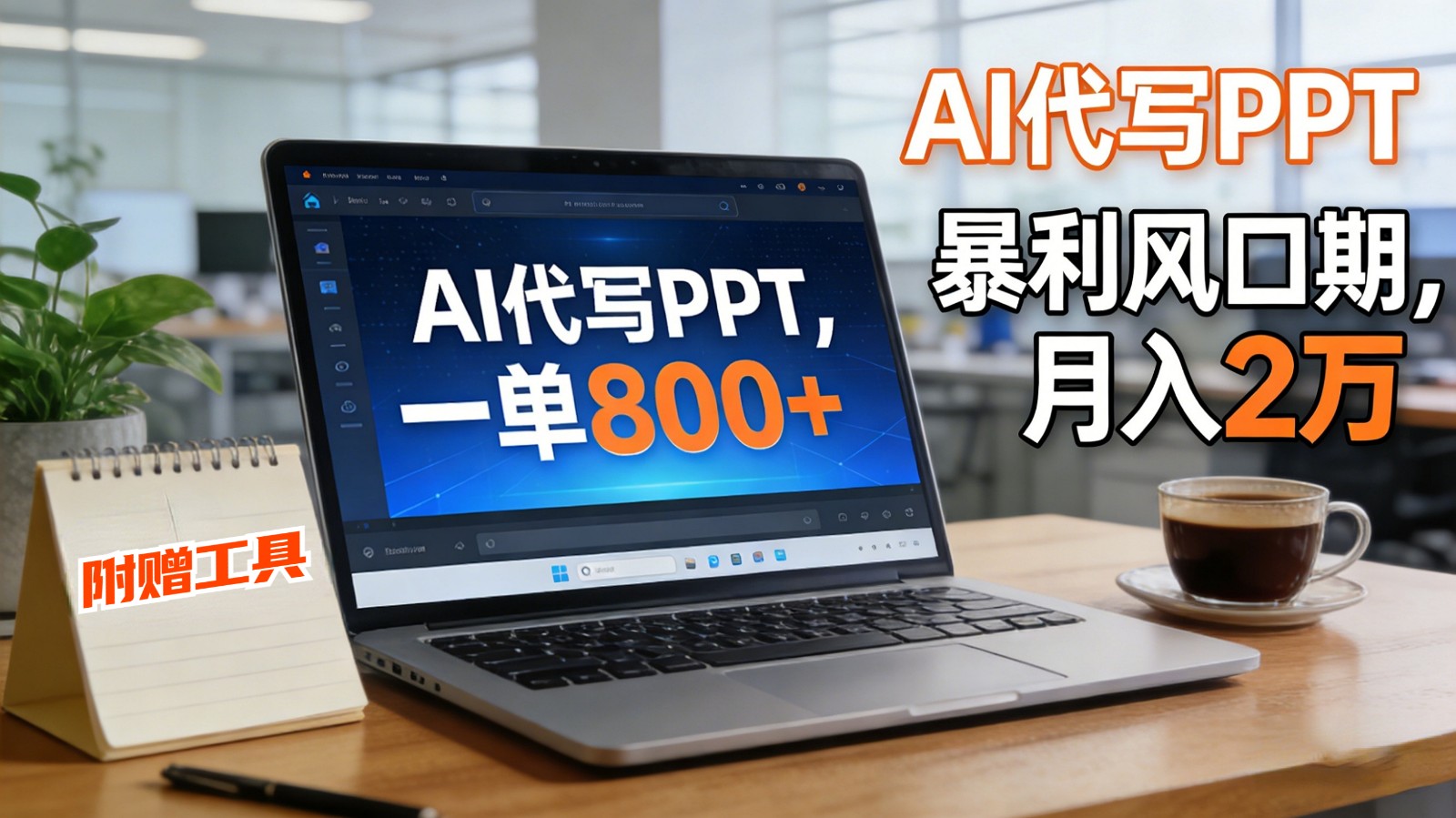 AI 代写做 PPT！一单狂赚 800+，风口期月入 2 万(工具 + 提示词直接送)-风口项目网_项目资源_网络赚钱副业分享_创业项目_兼职副业_中创网_抖音教程