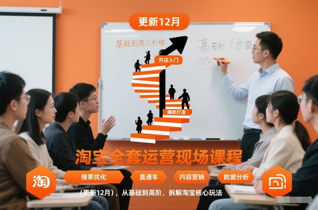 淘宝全套运营现场课程(更新12月)，从基础到高阶，拆解淘宝核心玩法-风口项目网_项目资源_网络赚钱副业分享_创业项目_兼职副业_中创网_抖音教程